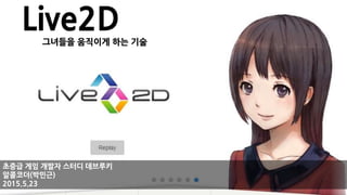 Live2D그녀들을 움직이게 하는 기술
초중급 게임 개발자 스터디 데브루키
알콜코더(박민근)
2015.5.23
 