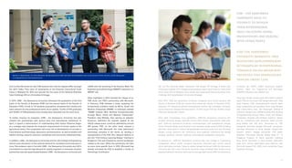 and Cut Vera Muranda are also FOB students who had the highest GPAs amongst
the 2013 intake. They were all participants at the Diversity Intercultural Youth
Camp in Malaysia for 2014 and secured the 2nd prize of the National Business
Case Challenge 2014 at Universitas Airlangga.
In 2014, USBI – the Sampoerna University witnessed the graduation of the first
batch of the Faculty of Business (FOB) and the second batch of the Faculty of
Education (FOE). A total of 137 students successfully completed their studies and
were ushered into the professional world. As an update, 73.24% of FOE graduates
and 78.46% of FOB graduates have already been absorbed into the work force.
To further improve its programs, USBI – the Sampoerna University has also
entered into partnerships with several local and international institutions. In
April, it signed a memorandum of understanding with Institut Pertanian Bogor
as a strategic step towards the long-term improvement of human capital in the
agricultural sector.This cooperation will cover the co-development of courses in
Food Science andTechnology, Agronomy and Horticulture, as well as student and
teacher training, research, seminars, workshops and community-related activities.
In addition, USBI – the Sampoerna University and the LSU College of Engineering
held an open discussion on the national demand for competent local engineers in
June.This endeavor was in line with USBI – the Sampoerna University and LSU’s
commitment to meet the high demand for quality engineers in Indonesia. Another
partnership was also spearheaded between USBI – the Sampoerna University and
Naufal A. Devandrana, Cut Vera Muranda, Muhammad Aulia Sakti and Dewi Kharismawati learn to be proud of their country, while taking part
in competitions at international level.
USAID with the launching of the Science, Math, Art,
Engineering andTechnology (SMART) Laboratory or
SMART Lab.
Other highlights in 2014 included the release of an
FOB study and FOE’s partnership with Microsoft.
In February, FOB released a study analyzing the
fundamental problems faced by Micro, Small and
Medium Enterprises (MSME) in Indonesia entitled
“MSME Outlook 2014: Building Entrepreneurship
through Micro, Small and Medium Enterprises.”
President Joko Widodo, then serving as Jakarta’s
Governor, delivered the keynote speech at the
official release event, a seminar attended by around
300 guests. FOE, on the other hand, entered a
partnership with Microsoft, the most well-known
technology company in the world, by sending a
representative of the FOE, Mrs. Desyarti Safarini to
join the “21st Century Learning Design” training in
Singapore.This was followed by several workshops
related to the topic. While the partnership will take
an even more specific form in 2015, Microsoft has
already entrusted the FOE to establish a Center of
Technology Certification.
USBI – THE SAMPOERNA
UNIVERSITY HELPS ITS
STUDENTS TO DEVELOP
THEIR INTERPERSONAL
SKILLS INCLUDING DOING
PRESENTATIONS AND DEALING
WITH OTHER PEOPLE.
USBI–THE SAMPOERNA
UNIVERSITY MEMBANTU PARA
MAHASISWA MENGEMBANGKAN
KETERAMPILAN INTERPERSONAL,
TERMASUK DALAM MELAKUKAN
PRESENTASI DAN BERNEGOSIASI
DENGAN ORANG LAIN.
dan Cut Vera Muranda adalah mahasiswa FOB dengan IPK tertinggi di antara para
mahasiswa angkatan 2013. Ketiganya berpartisipasi dalam acara Diversity Intercultural
Youth Camp 2014 di Malaysia, serta meraih juara kedua pada National Business Case
Challenge 2014 yang diadakan Universitas Airlangga.
Pada 2014, USBI–the Sampoerna University mengantar para lulusan pertama dari
Faculty of Business (FOB) dan lulusan tahun kedua dari Faculty of Education (FOE).
Sebanyak 137 mahasiswa berhasil menyelesaikan studinya dan melangkah memasuki
dunia profesional. Sebagai informasi terakhir, 73,24% lulusan FOE dan 78,46% lulusan
FOB telah diserap oleh industri.
Demi lebih memperbaiki mutu pendidikan, USBI–the Sampoerna University pun
menjalin kemitraan dengan sejumlah institusi lokal maupun internasional. Pada bulan
April, USBI–the Sampoerna University menandatangani nota kesepahaman dengan
Institut Pertanian Bogor yang ditujukan untuk perbaikan jangka panjang SDM di bidang
pertanian. Kerja sama ini meliputi pengembangan bersama jurusan Ilmu dan Teknologi
Pangan, jurusan Agronomi dan Hortikultura, serta pelatihan mahasiswa dan tenaga
pengajar, penelitian, seminar, lokakarya, serta kegiatan pengabdian masyarakat.
Di samping itu, USBI–the Sampoerna University dan LSU College of Engineering
mengadakan diskusi publik mengenai kebutuhan Indonesia akan jumlah sarjana
teknik lokal yang memadai. Upaya ini sejalan dengan komitmen USBI–the Sampoerna
University dan LSU untuk memenuhi kebutuhan yang mendesak akan sarjana teknik
yang berkualitas di Indonesia. Kemitraan lainnya juga dijalin antara USBI–the Sampoerna
University dan USAID, melalui peluncuran program
Science, Math, Art, Engineering and Technology
(SMART) Laboratory atau SMART Lab.
Yang juga menjadi sorotan pada 2014 adalah publikasi
kajian FOB dan kemitraan FOE dengan Microsoft. Pada
bulan Februari, FOB mempublikasikan sebuah kajian
yang menganalisis permasalahan dasar yang dihadapi
oleh Usaha Mikro, Kecil, dan Menengah (UMKM) di
Indonesia, dengan judul UMKM Outlook 2014: Building
Entrepreneurship through Micro, Small, and Medium
Enterprises. Presiden Joko Widodo, Gubernur Jakarta
kala itu, memberikan kata sambutan dalam seminar
yang dihadiri oleh 300 tamu. Sementara itu, FOE
mengawali kemitraan dengan Microsoft, perusahaan
teknologi terkemuka di dunia, dengan mengirimkan
Desyarti Safarini sebagai perwakilan FOE dalam
pelatihan “Rancangan Metode Belajar Abad 21” di
Singapura. Program ini diikuti sejumlah lokakarya
yang terkait. Kemitraan ini akan semakin dipertajam
pada 2015, seiring kepercayaan yang diberikan oleh
Microsoft kepada FOE USBI untuk mendirikan Pusat
Sertifikasi Teknologi.
26 27
 