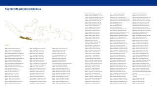 Footprints Across Indonesia
Java
SMPN 1 Redes, Karawang, West Java
SMPN 1Tempuran, Karawang, West Java
SMPN 2 Jatisari, Karawang, West Java
SMPN 2 Karawang Barat, Karawang, West Java
SMPN 2 KarawangTimur, Karawang, West Java
SMPN 2Telagasari, Karawang, West Java
SMPN 2Telukjambe Barat, Karawang, West Java
SMPN 2Tirtajaya, Karawang, West Java
SMPN 2Tirtamulya, Karawang, West Java
SMPN 3 Karawang Barat, Karawang, West Java
SMPN 3Tirtajaya, Karawang, West Java
SMPN 4 Karawang Barat, Karawang, West Java
SDN 2 Gadu, Blora, Central Java
SDN 2Tempelan, Blora, Central Java
SDN 3 Cepu, Blora, Central Java
SMAN 1 Blora, Blora, Central Java
SMAN 2 Blora, Blora, Central Java
SMAN 1 Cepu, Blora, Central Java
SMAN 1 Jepon, Blora, Central Java
SMAN 1 Ngawen, Blora, Central Java
SMAN 1 Randublatung, Blora, Central Java
SMAN 1Tunjungan, Blora, Central Java
SMPN 1 Banjarejo, Blora, Central Java
SMPN 1 Blora, Blora, Central Java
SMPN 2 Blora, Blora, Central Java
SMPN 3 Blora, Blora, Central Java
SMPN 4 Blora, Blora, Central Java
SMPN 5 Blora, Blora, Central Java
SMPN 6 Blora, Blora, Central Java
SMPN 1 Jepon, Blora, Central Java
SMPN 1 Jiken, Blora, Central Java
SMPN 1 Randublatung, Blora, Central Java
SMPN 1Tunjungan, Blora, Central Java
SMPN 2 Cepu, Blora, Central Java
SMPN 3Tunjungan, Blora, Central Java
SDN Bakalrejo 1, Demak, Central Java
SDN Bakung 2, Demak, Central Java
SDN Daleman, Demak, Central Java
SDN Gajah 2, Demak, Central Java
SDN Geneng 3, Demak, Central Java
SDN Karangrejo 1, Demak, Central Java
SDN Karangsari 1, Demak, Central Java
SDN Kebonagung 1, Demak, Central Java
SDN Ngaluran 3, Demak, Central Java
SDN Surodadi 1, Demak, Central Java
SDN Mireng, Klaten, Central Java
SDN Palar 2, Klaten, Central Java
SDN Palar 3, Klaten, Central Java
SDN Wonosari, Klaten, Central Java
MI NU Banat, Kudus, Central Java
SDIT Al Islam, Kudus, Central Java
SDN Jatikulon, Kudus, Central Java
SDS Masehi, Kudus, Central Java
Universitas Diponegoro, Semarang, Central Java
Universitas Gadjah Mada,Yogyakarta
SMAN 1 Balen, Bojonegoro, East Java
SMAN 1 Baureno, Bojonegoro, East Java
SMAN 1 Bojonegoro, Bojonegoro, East Java
SMAN 2 Bojonegoro, Bojonegoro, East Java
SMAN 3 Bojonegoro, Bojonegoro, East Java
SMAN 4 Bojonegoro, Bojonegoro, East Java
SMAN 1 Dander, Bojonegoro, East Java
SMAN 1 Gondang, Bojonegoro, East Java
SMAN 1 Kalitidu, Bojonegoro, East Java
SMAN 1 Kasiman, Bojonegoro, East Java
SMAN 1 Kedungadem, Bojonegoro, East Java
SMKN 1Tekung, Lumajang, East Java
SMKNTempeh, Lumajang, East Java
SMKNTempursari , Lumajang, East Java
Sampoerna Academy Malang, Malang, East Java
SDN 01 Sumbermanjing Kulon, Malang, East Java
SMA 2YPK, Malang, East Java
SMP 1YPK, Malang, East Java
SMP 2YPK, Malang, East Java
SMP 4YPK, Malang, East Java
Universitas Brawijaya, Malang, East Java
SMA 1 Pademawu, Pamekasan, East Java
SMA Bustanul Mubtadiin, Pamekasan, East Java
SMA Hid. Najah, Pamekasan, East Java
SMA Muhammadiyah, Pamekasan, East Java
SMA Nurul Ulum, Pamekasan, East Java
SMA Wachid Hasyim, Pamekasan, East Java
SMAN 1 Galis, Pamekasan, East Java
SMAN 1 Pakong, Pamekasan, East Java
SMAN 1 Pamekasan , Pamekasan, East Java
SMAN 1 Waru, Pamekasan, East Java
SMAN 2 Pamekasan , Pamekasan, East Java
SMAN 3 Pamekasan , Pamekasan, East Java
SMAN 4 Pamekasan , Pamekasan, East Java
SMAN 5 Pamekasan , Pamekasan, East Java
SMK Al-Anwar, Pamekasan, East Java
SMK Al-Hikam, Pamekasan, East Java
SMK Al-Karomah, Pamekasan, East Java
SMK Al-Miftah, Pamekasan, East Java
SMK Al-Mujtama, Pamekasan, East Java
SMK Al-Mujtami, Pamekasan, East Java
SMK Al-Mukhlisin, Pamekasan, East Java
SMK Assalafiyah, Pamekasan, East Java
SMK Manbaul Ulum, Pamekasan, East Java
SMK Miftahul Qulub, Pamekasan, East Java
SMK Polaban, Pamekasan, East Java
SMKN 1 Pakong, Pamekasan, East Java
SMKN 1 Pamekasan , Pamekasan, East Java
SMKN 1 Pasean , Pamekasan, East Java
SMKN 1 Proppo, Pamekasan, East Java
SMKN 1Tlanakan , Pamekasan, East Java
SMKN 2 Pamekasan , Pamekasan, East Java
SMKN 3 Pamekasan , Pamekasan, East Java
SMKN Al-Islamiyah, Pamekasan, East Java
MAN Pasuruan, Pasuruan, East Java
SMA AlYasini, Pasuruan, East Java
SMA DarutTauhid Bangil, Pasuruan, East Java
SMA IslamYakinTutur, Pasuruan, East Java
SMA Maarif Nu Pandaan, Pasuruan, East Java
SMA Muh 1 Pasuruan, Pasuruan, East Java
SMA Muh 4 Gempol, Pasuruan, East Java
SMA Sejahtera Prigen, Pasuruan, East Java
SMA Shalahuddin, Pasuruan, East Java
SMA Syarif Hidayatullah, Pasuruan, East Java
SMA Wali Songo Gempol, Pasuruan, East Java
SMAK MGR Supra, Pasuruan, East Java
SMAN 1 Bangil, Pasuruan, East Java
SMAN 1 Gondangwetan, Pasuruan, East Java
SMAN 1 Grati, Pasuruan, East Java
SMAN 1 Kejayan, Pasuruan, East Java
SMAN 1 Pandaan, Pasuruan, East Java
SMAN 1 Pasuruan, Pasuruan, East Java
SMAN 1 Purwosari, Pasuruan, East Java
SMAN 4 Pasuruan, Pasuruan, East Java
SMPN 1 Gempol, Pasuruan, East Java
SMPN 1 Pandaan, Pasuruan, East Java
SMPN 2 Gempol, Pasuruan, East Java
SMAN 1 Dringu, Probolinggo, East Java
SMAN 1 Gading , Probolinggo, East Java
SMAN 1 Gending, Probolinggo, East Java
SMAN 1 Kraksaan, Probolinggo, East Java
SMAN 1 Paiton, Probolinggo, East Java
SMAN 1 Probolinggo, Probolinggo, East Java
SMAN 1Tongas, Probolinggo, East Java
SMAN 2 Kraksaan, Probolinggo, East Java
SMAN 3 Probolinggo , Probolinggo, East Java
SMAN 4 Probolinggo, Probolinggo, East Java
SMKN 1 Kraksaan, Probolinggo, East Java
SMKN 2 Kraksaan , Probolinggo, East Java
InstitutTeknologi Sepuluh Nopember, Surabaya,
East Java
Mawar Sharon Christian School, Surabaya,
East Java
SMPN 2, Surabaya, East Java
SMPN 3, Surabaya, East Java
SMPN 5, Surabaya, East Java
SMPN 5, Surabaya, East Java
SMAN 1 Ngraho, Bojonegoro, East Java
SMAN 1 Sugihwaras, Bojonegoro, East Java
SMAN 1 Sumber Rejo, Bojonegoro, East Java
SMAN 1Tambakrejo, Bojonegoro, East Java
SMPN 1 Kalitidu, Bojonegoro, East Java
SMPN 2 Kalitidu, Bojonegoro, East Java
SMPN 2 Ngasem, Bojonegoro, East Java
SMAN 1 Jember , Jember, East Java
SMAN 1 Jenggawah, Jember, East Java
SMAN 1 Kencong, Jember, East Java
SMAN 1 Pakusari , Jember, East Java
SMAN 1Tanggul, Jember, East Java
SMAN 2 Jember, Jember, East Java
SMAN 3 Jember, Jember, East Java
SMAN 4 Jember, Jember, East Java
SMAN 5 Jember , Jember, East Java
SMK Kartini, Jember, East Java
SMK Peri 3Tanggul, Jember, East Java
SMK PGRI 3, Jember, East Java
SMK PGRITanggul , Jember, East Java
SMKN 1 Jember, Jember, East Java
SMKN 1 Semboro, Jember, East Java
SMKN 1 Sukorambi, Jember, East Java
SMKN 2 Jember , Jember, East Java
SMKN 3 Jember , Jember, East Java
SMKN 5 Jember , Jember, East Java
SMKN 8 Jember , Jember, East Java
Universitas Jember, Jember, East Java
SMAN 1 Lumajang , Lumajang, East Java
SMAN 2 Lumajang , Lumajang, East Java
SMAN 3 Lumajang , Lumajang, East Java
SMAN Jatiroto, Lumajang, East Java
SMAN Klakah, Lumajang, East Java
SMAN Klakah , Lumajang, East Java
SMAN Kunir , Lumajang, East Java
SMAN 1 Pademawu , Lumajang, East Java
SMAN Tempeh, Lumajang, East Java
SMAN Yosowilangun, Lumajang, East Java
SMKN 1 Lumajang , Lumajang, East Java
SMKN 2 Lumajang , Lumajang, East Java
SMKN Klakah , Lumajang, East Java
SMKN Pasirian, Lumajang, East Java
SMKN Senduro, Lumajang, East Java
66 67
 