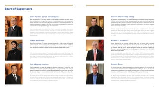 Arief Taruna Karya Surowidjojo
Niken Rachmad
Yos Adiguna Ginting
Yos Ginting began his career as manager for strategic alliances at PT Indah Kiat Pulp
and Paper, and was then appointed to the position of vice president for trade alliances
based in Singapore. He joined PT Hanjaya Mandala Sampoerna in April 2002. He earned
his doctorate degree in theoretical chemistry at the University ofTasmania in Australia.
Arief Surowidjojo adalah mitra pendiri firma hukum Lubis Ganie Surowidjojo, dosen senior
di Fakultas Hukum Universitas Indonesia, dan salah satu pendiri dan mantan ketua dewan
pengawas untuk Transparency International Indonesia. Ia meraih gelar sarjana di bidang
hukum dari Universitas Indonesia dan master di bidang hukum dari University of Washington,
Amerika Serikat.
Niken Rachmad bergabung dengan PT Hanjaya Mandala Sampoerna pada 1998 sebagai head
of corporate communications, kemudian menjabat sebagai direktur komunikasi pada 2006. Di
tahun 2009, ia menjadi corporate affairs advisor, dan komisaris sejak Januari 2011. Ia meraih
gelar sarjana dari Universitas Gadjah Mada pada 1972.
Yos Ginting memulai karirnya sebagai manajer aliansi strategis di PT Indah Kiat Pulp and Paper,
kemudian ditunjuk sebagai wakil direktur aliansi perdagangan yang berbasis di Singapura. Ia
bergabung dengan PT Hanjaya Mandala Sampoerna pada bulan April 2002. Ia meraih gelar
doktor dalam teori kimia di University of Tasmania, Australia.
Board of Supervisors
Arief Surowidjojo is a founding partner of Lubis Ganie Surowidjojo law firm, senior
lecturer in the Faculty of Law of the University of Indonesia, and one of the founders and
former chairman of the Supervisory Board forTransparency International Indonesia. He
received his Bachelor’s degree in law from the University of Indonesia and Master’s in
Law from the University of Washington, the United States.
Niken Rachmad joined PT Hanjaya Mandala Sampoerna in 1998 as head of corporate
communications, and was subsequently appointed communications director in 2006. In
2009, she served as corporate affairs advisor, and was named commissioner in January
2011. She earned a Bachelor’s degree from the Universitas Gadjah Mada in 1972.
Eliezer Marthenny Kaeng
Kemal A. Stamboel
Robert Bong
A presidium representative of the Putera Sampoerna Foundation Alumni Association
(PSFAA) from 2008 to 2010, Eliezer Kaeng graduated cum laude from Bandung Institute
of Technology with a degree in computer science. He received a scholarship from the
Putera Sampoerna Foundation in 2005 to study for two years at the London Business
School, University of London.
Kemal Stamboel is the chairman of World Wide Fund for Nature (WWF) Indonesia
and founding member of the Indonesian Society for Transparency (MTI). He serves as
independent commissioner at PT Holcim Indonesia Tbk, PT Titan Kimia Nusantara Tbk,
PT Krakatau Steel Tbk and PT Merpati Nusantara Airlines. He received a Master’s of
Science in Business Management from the Management Institute of Arthur D. Little in
Boston, the United States.
Dr. Robert Bong has 37 years of experience in corporate leadership. He is currently the
vice chancellor and chief executive of UCSI University in Malaysia. He also serves as the
entrepreneur-in-residence of the INSEAD business school in France and the Institute of
Innovation and Entrepreneurship of the Singapore Management University.
Menjabat sebagai perwakilan presidium Putera Sampoerna Foundation Alumni Association
(PSFAA) dari 2008 hingga 2010, Eliezer Kaeng, meraih gelar sarjana cum laude di bidang
ilmu komputer dari Institut Teknologi Bandung. Pada 2005, ia menerima beasiswa Putera
Sampoerna Foundation untuk belajar selama dua tahun di London Business School, University
of London.
Kemal Stamboel adalah ketua World Wide Fund for Nature (WWF) Indonesia dan anggota
pendiri MasyarakatTransparansi Indonesia (MTI). Ia menjabat sebagai komisaris independen di
PT Holcim Indonesia Tbk, PT Titan Kimia Nusantara Tbk, PT Krakatau Steel Tbk dan PT Merpati
Nusantara Airlines. Ia meraih master dalam manajemen bisnis dari Management Institute of
Arthur D. Little di Boston, Amerika Serikat.
Dr. Robert Bong berpengalaman 37 tahun dalam memimpin perusahaan. Kini ia menjabat
sebagai wakil rektor dan kepala eksekutif UCSI University, Malaysia. Beliau juga menjabat
sebagai wiraswasta kampus di sekolah bisnis INSEAD, Prancis, dan Institute of Innovation and
Entrepreneurship, Singapore Management University.
90 91
 