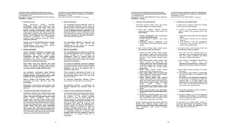 YAYASAN PUTERA SAMPOERNA DAN ENTITAS ANAK
CATATAN ATAS LAPORAN KEUANGAN KONSOLIDASIAN
31 DESEMBER 2014
DAN UNTUK TAHUN YANG BERAKHIR PADA TANGGAL
TERSEBUT - Lanjutan
YAYASAN PUTERA SAMPOERNA AND ITS SUBSIDIARIES
NOTES TO CONSOLIDATED FINANCIAL STATEMENTS
DECEMBER 31, 2014
AND FOR THE YEAR THEN ENDED - Continued
- 9 -
b. Dasar Penyusunan b. Basis of Preparation
Dasar penyusunan laporan keuangan
konsolidasian, kecuali untuk laporan arus kas
konsolidasian, adalah dasar akrual. Mata uang
penyajian yang digunakan untuk penyusunan
laporan keuangan konsolidasian adalah mata
uang Rupiah Indonesia dan laporan keuangan
konsolidasian tersebut disusun berdasarkan nilai
historis, kecuali beberapa akun tertentu disusun
berdasarkan pengukuran lain sebagaimana
diuraikan dalam kebijakan akuntansi masing-
masing akun tersebut.
The consolidated financial statements, except for
the consolidated statement of cash flows, are
prepared under the accrual basis of accounting.
The presentation currency used in the preparation
of the consolidated financial statements is the
Indonesian Rupiah, while the measurement basis
is the historical cost, except for certain accounts
which are measured on the bases described in
the related accounting policies.
Laporan arus kas konsolidasian disusun dengan
menggunakan metode langsung dengan
mengelompokkan arus kas dalam aktivitas
operasi, investasi dan pendanaan.
The consolidated statement of cash flows are
prepared using the direct method with
classifications of cash flows into operating,
investing, and financing activities.
c. Dasar Konsolidasian c. Basis of Consolidation
Laporan keuangan konsolidasian menggabungkan
laporan keuangan Yayasan dan entitas yang
dikendalikan oleh Yayasan (entitas anak).
Pengendalian dianggap ada apabila Yayasan
mempunyai hak untuk mengatur kebijakan
keuangan dan operasional dari suatu entitas untuk
memperoleh manfaat dari aktivitasnya.
The consolidated financial statements incorporate
the financial statements of the Foundation and
entities controlled by the Foundation (its
subsidiaries). Control is achieved where the
Foundation has the power to govern the financial
and operating policies of an entity so as to obtain
benefits from its activities.
Hasil entitas anak yang diakuisisi atau dijual
selama tahun berjalan termasuk dalam laporan
akvititas konsolidasian sejak tanggal efektif akuisisi
dan sampai dengan tanggal efektif penjualan.
The results of subsidiaries acquired or disposed
of during the year are included in the consolidated
statement of activities from the effective date of
acquisition and up to the effective date of
disposal, as appropriate.
Jika diperlukan, penyesuaian dapat dilakukan
terhadap laporan keuangan entitas anak agar
kebijakan akuntansi yang digunakan sesuai dengan
kebijakan akuntansi yang digunakan oleh Grup.
When necessary, adjustments are made to the
financial statements of the subsidiaries to bring
the accounting policies used in line with those
used by the Group.
Seluruh transaksi intra kelompok usaha, saldo,
penghasilan dan beban dieliminasi pada saat
konsolidasian.
All intra-group transactions, balances, income
and expenses are eliminated on consolidation.
Kepentingan nonpengendali pada entitas anak
diidentifikasi secara terpisah dan disajikan dalam
aset neto.
Non-controlling interests in subsidiaries are
identified separately and presented within net
assets.
d. Transaksi dan Saldo dalam Mata Uang Asing d. Foreign Currency Transactions and Balances
Pembukuan tersendiri dari masing-masing entitas
dalam Grup diselenggarakan dalam mata uang
Rupiah, mata uang dari lingkungan ekonomi utama
dimana entitas beroperasi (mata uang
fungsionalnya). Transaksi-transaksi selama tahun
berjalan dalam mata uang asing dicatat dengan
kurs yang berlaku pada saat terjadinya transaksi.
Pada setiap tanggal pelaporan, aset dan liabilitas
moneter dalam mata uang asing disesuaikan
dengan kurs pada tanggal tersebut. Keuntungan
atau kerugian kurs yang timbul dikreditkan atau
dibebankan dalam laporan aktivitas konsolidasian.
Pos nonmoneter diukur dalam biaya historis dalam
valuta asing yang tidak dijabarkan kembali.
The individual books of accounts of each entity in
the Group are maintained in Indonesian Rupiah,
the currency of the primary economic
environment in which the entity operates (its
functional currency). Transactions during the year
involving foreign currencies are recorded at the
rates of exchange prevailing at the time the
transactions are made. At reporting date,
monetary assets and liabilities denominated in
foreign currencies are adjusted to reflect the
prevailing exchange rates at that date. The
resulting gains or losses are credited or charged
to consolidated statement of activities. Non-
monetary items that are measured in terms of
historical cost in a foreign currency are not
retranslated.
YAYASAN PUTERA SAMPOERNA DAN ENTITAS ANAK
CATATAN ATAS LAPORAN KEUANGAN KONSOLIDASIAN
31 DESEMBER 2014
DAN UNTUK TAHUN YANG BERAKHIR PADA TANGGAL
TERSEBUT - Lanjutan
YAYASAN PUTERA SAMPOERNA AND ITS SUBSIDIARIES
NOTES TO CONSOLIDATED FINANCIAL STATEMENTS
DECEMBER 31, 2014
AND FOR THE YEAR THEN ENDED - Continued
- 10 -
e. Transaksi Pihak-pihak Berelasi e. Transactions with Related Parties
Pihak-pihak berelasi adalah orang atau entitas
yang terkait dengan Grup (entitas pelapor):
A related party is a person or entity that is related
to the Group (the reporting entity):
a. Orang atau anggota keluarga dekatnya
mempunyai relasi dengan entitas pelapor jika
orang tersebut:
a. A person or a close member of that person's
family is related to the reporting entity if that
person:
i. memiliki pengendalian atau pengendalian
bersama atas entitas pelapor;
i. has control or joint control over the reporting
entity;
ii. memiliki pengaruh signifikan atas entitas
pelapor; atau
ii. has significant influence over the reporting
entity; or
iii. merupakan personil manajemen kunci
entitas pelapor atau entitas induk dari entitas
pelapor.
iii. is a member of the key management
personnel of the reporting entity or of a
parent of the reporting entity.
b. Suatu entitas berelasi dengan entitas pelapor
jika memenuhi salah satu hal berikut:
b. An entity is related to the reporting entity if any
of the following conditions applies:
i. Entitas dan entitas pelapor adalah anggota
dari kelompok usaha yang sama (artinya
entitas induk, entitas anak, dan entitas anak
berikutnya saling berelasi dengan entitas
lainnya).
i. The entity and the reporting entity are
members of the same group (which means
that each parent, subsidiary and fellow
subsidiary is related to the others).
ii. Satu entitas adalah entitas asosiasi atau
ventura bersama dari entitas lain (atau
entitas asosiasi atau ventura bersama yang
merupakan anggota suatu kelompok usaha,
yang mana entitas lain tersebut adalah
anggotanya).
ii. One entity is an associate or joint venture of
the other entity (or an
associate or joint venture of a member of a
group of which the other entity is a member).
iii. Kedua entitas tersebut adalah ventura
bersama dari pihak ketiga yang sama.
iii. Both entities are joint ventures of the same
third party.
iv. Satu entitas adalah ventura bersama dari
entitas ketiga dan entitas yang lain adalah
entitas asosiasi dari entitas ketiga.
iv. One entity is a joint venture of a third entity
and the other entity is an associate of the
third entity.
v. Entitas tersebut adalah suatu program
imbalan pasca kerja untuk imbalan kerja dari
salah satu entitas pelapor atau entitas yang
terkait dengan entitas pelapor. Jika entitas
pelapor adalah entitas yang
menyelenggarakan program tersebut, maka
entitas sponsor juga berelasi dengan entitas
pelapor.
v. The entity is a post-employment benefit plan
for the benefit of employees of either the
reporting entity, or an entity related to the
reporting entity. If the reporting entity is itself
such a plan, the sponsoring employers are
also related to the reporting entity.
vi. Entitas yang dikendalikan atau dikendalikan
bersama oleh orang yang diidentifikasi dalam
huruf (a).
vi. The entity is controlled or jointly controlled by
a person identified in (a).
vii. Orang yang diidentifikasi dalam huruf (a) (i)
memiliki pengaruh signifikan atas entitas
atau merupakan personil manajemen kunci
entitas (atau entitas induk dari entitas).
vii. A person identified in (a) (i) has significant
influence over the entity or is a member of
the key management personnel of the entity
(or of a parent of the entity).
Seluruh transaksi yang dilakukan dengan pihak-pihak
berelasi baik dilakukan dengan kondisi dan
persyaratan yang sama dengan pihak ketiga maupun
tidak, diungkapkan pada laporan keuangan
konsolidasian.
All transactions with related parties, whether or
not made at similar terms and conditions as those
done with third parties, are disclosed in the
consolidated financial statements.
 