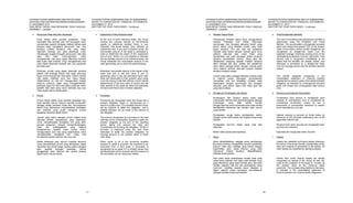 YAYASAN PUTERA SAMPOERNA DAN ENTITAS ANAK
CATATAN ATAS LAPORAN KEUANGAN KONSOLIDASIAN
31 DESEMBER 2014
DAN UNTUK TAHUN YANG BERAKHIR PADA TANGGAL
TERSEBUT - Lanjutan
YAYASAN PUTERA SAMPOERNA AND ITS SUBSIDIARIES
NOTES TO CONSOLIDATED FINANCIAL STATEMENTS
DECEMBER 31, 2014
AND FOR THE YEAR THEN ENDED - Continued
- 17 -
n. Penurunan Nilai Aset Non-keuangan
Pada setiap akhir periode pelaporan, Grup
menelaah nilai tercatat aset non-keuangan untuk
menentukan apakah terdapat indikasi bahwa aset
tersebut telah mengalami penurunan nilai. Jika
terdapat indikasi tersebut, nilai yang dapat
diperoleh kembali dari aset diestimasi untuk
menentukan tingkat kerugian penurunan nilai (jika
ada). Bila tidak memungkinkan untuk
mengestimasi nilai yang dapat diperoleh kembali
atas suatu aset individu, Grup mengestimasi nilai
yang dapat diperoleh kembali dari unit penghasil
kas atas aset.
n. Impairment of Non-financial Asset
At the end of each reporting dates, the Group
reviews the carrying amount of non-financial
assets to determine whether there is any
indication that those assets have suffered an
impairment loss. If any such indication exists, the
recoverable amount of the asset is estimated in
order to determine the extent of the impairment
loss (if any). Where it is not possible to estimate
the recoverable amount of an individual asset, the
Group estimates the recoverable amount of the
cash generating unit to which the asset belongs.
Perkiraan jumlah yang dapat diperoleh kembali
adalah nilai tertinggi antara nilai wajar dikurangi
biaya untuk menjual dan nilai pakai. Dalam menilai
nilai pakai, estimasi arus kas masa depan
didiskontokan ke nilai kini menggunakan tingkat
diskonto sebelum pajak yang menggambarkan
penilaian pasar kini dari nilai waktu uang dan risiko
spesifik atas aset yang mana estimasi arus kas
masa depan belum disesuaikan.
Estimated recoverable amount is the higher of fair
value less cost to sell and value in use. In
assessing value in use, the estimated future cash
flows are discounted to their present value using
a pre-tax discount rate that reflects current market
assessments of the time value of money and the
risks specific to the asset for which the estimates
of future cash flows have not been adjusted.
o. Provisi o. Provisions
Provisi diakui ketika Grup memiliki kewajiban kini
(baik bersifat hukum maupun bersifat konstruktif)
sebagai akibat peristiwa masa lalu, kemungkinan
besar Grup diharuskan menyelesaikan kewajiban
dan estimasi yang andal mengenai jumlah
kewajiban tersebut dapat dibuat.
Provisions are recognised when the Group has a
present obligation (legal or constructive) as a
result of a past event, it is probable that the Group
will be required to settle the obligation, and a
reliable estimate can be made of the amount of
the obligation.
Jumlah yang diakui sebagai provisi adalah hasil
estimasi terbaik pengeluaran yang diperlukan
untuk menyelesaikan kewajiban kini pada akhir
periode pelaporan, dengan mempertimbangkan
risiko dan ketidakpastian yang meliputi
kewajibannya. Apabila suatu provisi diukur
menggunakan arus kas yang diperkirakan untuk
menyelesaikan kewajiban kini, maka nilai
tercatatnya adalah nilai kini dari arus kas.
The amount recognised as a provision is the best
estimate of the consideration required to settle the
present obligation at the end of the reporting
period, taking into account the risks and
uncertainties surrounding the obligation. Where a
provision is measured using the cash flows
estimated to settle the present obligation, its
carrying amount is the present value of those
cash flows.
Ketika beberapa atau seluruh manfaat ekonomi
untuk penyelesaian provisi yang diharapkan dapat
dipulihkan dari pihak ketiga, piutang diakui sebagai
aset apabila terdapat kepastian bahwa
penggantian akan diterima dan jumlah piutang
dapat diukur secara andal.
When some or all of the economic benefits
required to settle a provision are expected to be
recovered from a third party, a receivable is
recognised as an asset if it is virtually certain that
reimbursement will be received and the amount of
the receivable can be measured reliably.
YAYASAN PUTERA SAMPOERNA DAN ENTITAS ANAK
CATATAN ATAS LAPORAN KEUANGAN KONSOLIDASIAN
31 DESEMBER 2014
DAN UNTUK TAHUN YANG BERAKHIR PADA TANGGAL
TERSEBUT - Lanjutan
YAYASAN PUTERA SAMPOERNA AND ITS SUBSIDIARIES
NOTES TO CONSOLIDATED FINANCIAL STATEMENTS
DECEMBER 31, 2014
AND FOR THE YEAR THEN ENDED - Continued
- 18 -
p. Imbalan Pasca Kerja p. Post-Employment Benefits
Perhitungan imbalan pasca kerja menggunakan
metode Projected Unit Credit. Akumulasi
keuntungan dan kerugian aktuarial bersih yang
belum diakui yang melebihi jumlah yang lebih
besar diantara 10% dari nilai kini kewajiban
imbalan pasti diakui dengan metode garis lurus
selama rata-rata sisa masa kerja yang
diprakirakan dari para karyawan dalam program
tersebut (pendekatan koridor). Biaya jasa lalu
dibebankan langsung apabila imbalan tersebut
telah menjadi hak atau vested, dan sebaliknya
akan diakui sebagai beban dengan metode garis
lurus selama periode rata-rata sampai imbalan
tersebut menjadi vested.
The cost of providing post-employment benefits is
determined using the Projected Unit Credit
Method. The accumulated unrecognised actuarial
gains and losses that exceed 10% of the present
value of the entity’s define benefit obligations are
recognised on straight-line basis over the
expected average remaining working lives of the
participating employees (corridor approach). Past
service cost is recognised immediately to the
extent that the benefits are already vested, and
otherwise is amortised on a straight-line basis
over the average period until the benefits become
vested.
Jumlah yang diakui sebagai liabilitas imbalan pasti
di laporan posisi keuangan konsolidasian
merupakan nilai kini kewajiban imbalan pasti
disesuaikan dengan keuntungan dan kerugian
aktuarial yang belum diakui dan biaya jasa lalu
yang belum diakui.
The benefit obligation recognised in the
consolidated statement of financial position
represents the present value of the defined benefit
obligation, as adjusted for unrecognised actuarial
gains and losses and unrecognised past service
cost.
q. Pengakuan Pendapatan dan Beban q. Revenue and Expense Recognition
Sumbangan dari donatur diakui pada saat
sumbangan diterima dan dipertimbangkan sebagai
sumbangan yang tidak terikat kecuali
penggunaannya untuk sementara atau tetap terikat
berdasarkan ketentuan dari donatur atau hukum
yang berlaku.
Contribution from donors is recognised upon
receipts of contributions, and is considered as
unrestricted contribution unless its use is
temporarily or permanently restricted by explicit
donor stipulations or by law.
Pendapatan bunga diakui berdasarkan waktu,
dengan acuan saldo pokok dan tingkat bunga yang
berlaku.
Interest revenue is accrued on timely basis, by
reference to the principal outstanding and at the
applicable interest rate.
Pendapatan lain-lain diakui pada saat jasa
diberikan.
Revenue from other sources are recognised when
services are rendered.
Beban diakui pada saat terjadinya. Expenses are recognised when incurred.
r. Sewa r. Leases
Sewa diklasifikasikan sebagai sewa pembiayaan
jika sewa tersebut mengalihkan secara substantial
seluruh risiko dan manfaat yang terkait dengan
kepemilikan aset. Sewa lainnya, yang tidak
memenuhi kriteria tersebut, diklasifikasikan
sebagai sewa operasi.
Leases are classified as finance leases whenever
the terms of the lease transfer substantially all the
risks and rewards of ownership to the lessee. All
other leases are classified as operating leases.
Aset pada sewa pembiayaan dicatat pada awal
masa sewa sebesar nilai wajar aset sewaan Grup
yang ditentukan pada awal kontrak atau, jika lebih
rendah, sebesar nilai kini dari pembayaran sewa
minimum. Liabilitas kepada lessor disajikan di
dalam laporan posisi keuangan konsolidasian
sebagai liabilitas sewa pembiayaan.
Assets held under finance leases are initially
recognised as assets of the Group at their fair
value at the inception of the lease or, if lower, at
the present value of the minimum lease
payments. The corresponding liability to the lessor
is included in the consolidated statement of
financial position as a finance lease obligations.
 