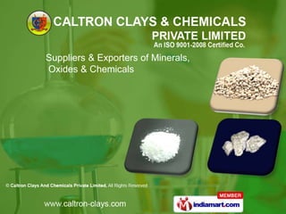 Suppliers & Exporters of Minerals,<br /> Oxides & Chemicals<br />