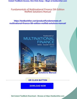 Fundamentals of Multinational Finance 5th Edition Moffett