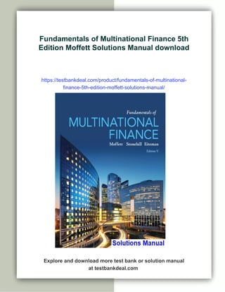 Fundamentals of Multinational Finance 5版 Fundamentals of Multinational Finance 5th Edition Moffett