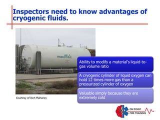 Inspectors need to know advantages of
cryogenic fluids.
Courtesy of Rich Mahaney
 