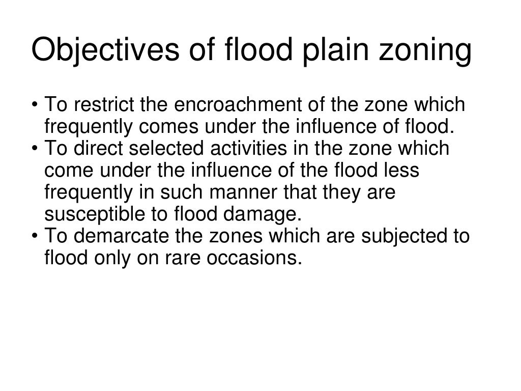 Flood plain zoning