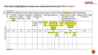 CONTD….
▪ The above highlighted column are newly inserted in the ITR 5,6 and 7.
35
 