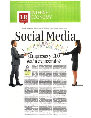 Social Media, empresas y CEO están avanzando