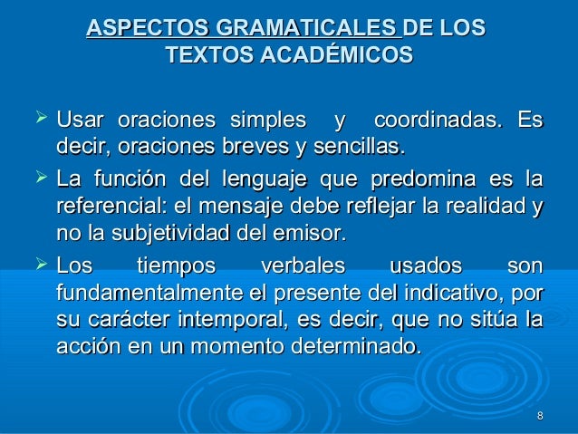 Que es un texto academico