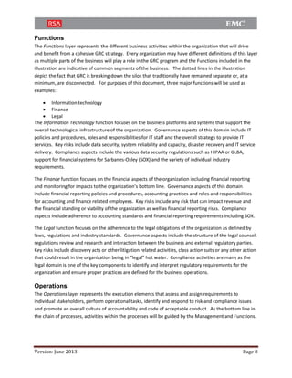The RSA GRC Reference Architecture | PDF