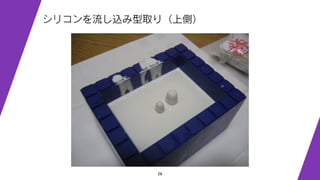 26
シリコンを流し込み型取り（上側）
 