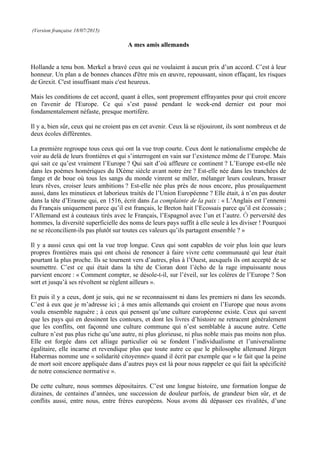 To my German friends