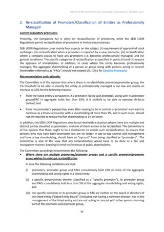 Report Submitted by Committee on Corporate Governance | PDF