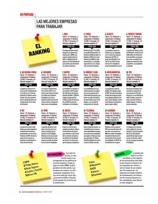 Las Mejores Empresas para Trabajar. Ranking Actualidad Económica