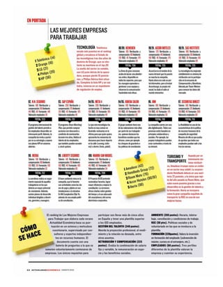 Las Mejores Empresas para Trabajar. Ranking Actualidad Económica