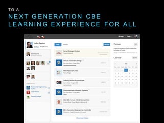 N E X T G E N E R A T I O N C B E
L E A R N I N G E X P E R I E N C E F O R A L L
T O A
 