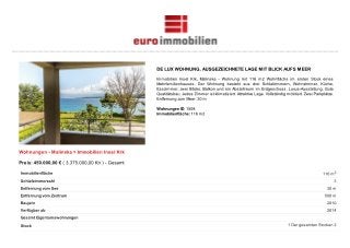 Immobilien Kroatien - Insel Krk - Luxus Wohnung auf einer attraktiven Lage nur 30 Meter vom Meer entfernt