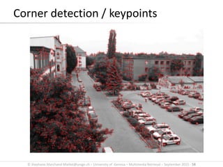 © Stephane.Marchand-Maillet@unige.ch – University of Geneva – Multimedia Retrieval – September 2015 - 58
Corner detection / keypoints
 