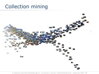 © Stephane.Marchand-Maillet@unige.ch – University of Geneva – Multimedia Retrieval – September 2015 - 73
Collection mining
 