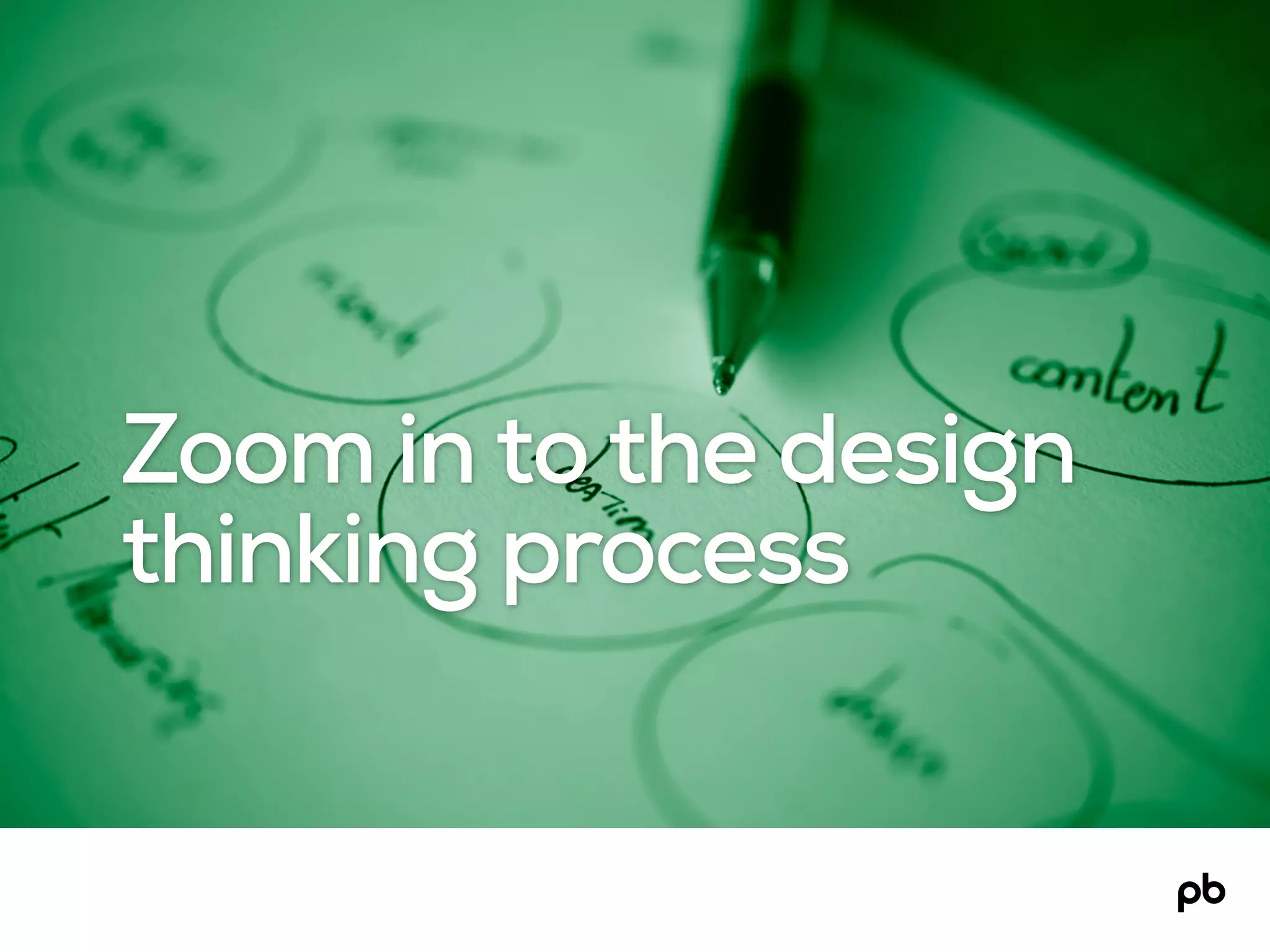 Zoom in to the design
thinking process
 