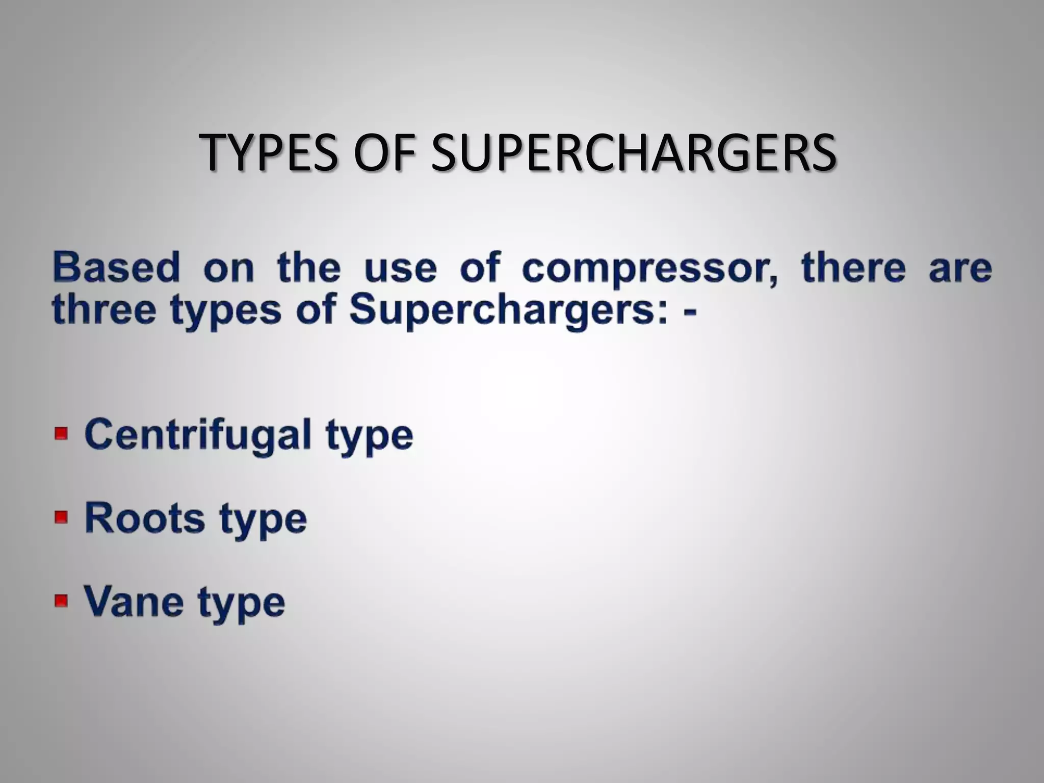 WHAT IS SUPERCHARGING AND TURBOCHARGING PPT