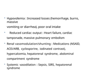 Poor Po Intake Approach and management of Acute kidney injury | PPTX