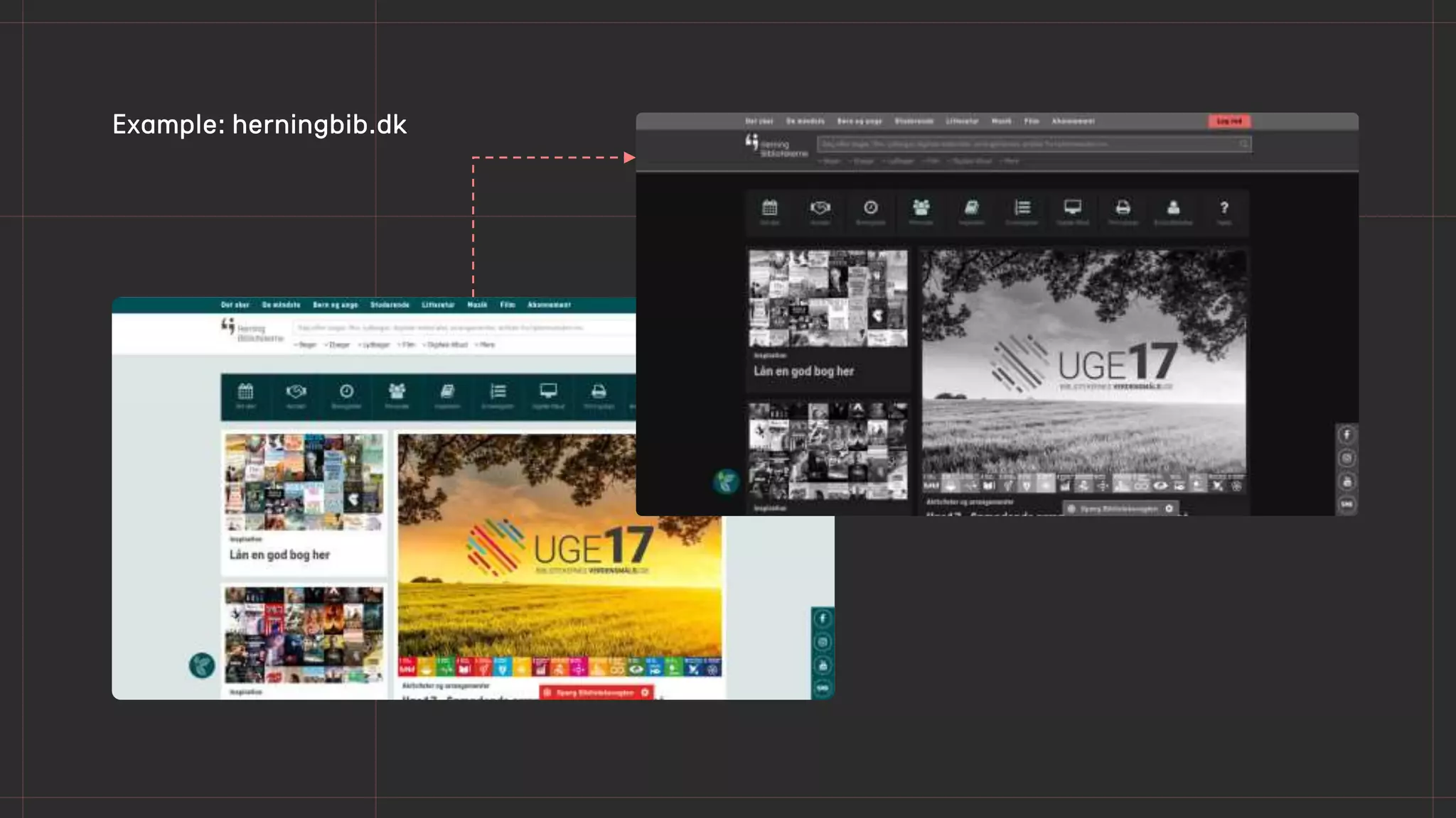 Example: herningbib.dk
 