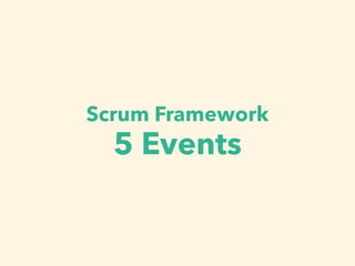 Scrum Framework
5 Events
 