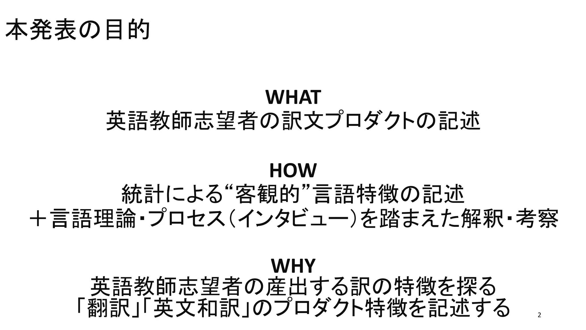 英語教師志望者の 翻訳 と 英文和訳 プロダクトとプロセスの観点から