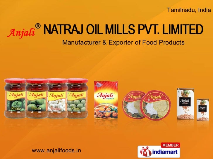 Natraj Oil Mills Private Limited Tamilnadu India