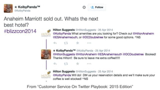 From “Customer Service On Twitter Playbook: 2015 Edition”
 