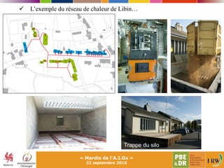 « Mardis de l'A.I.Gx »
22 septembre 2015
 L’exemple du réseau de chaleur de Libin…
Trappe du silo
 