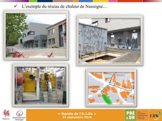 « Mardis de l'A.I.Gx »
22 septembre 2015
 L’exemple du réseau de chaleur de Nassogne…
 