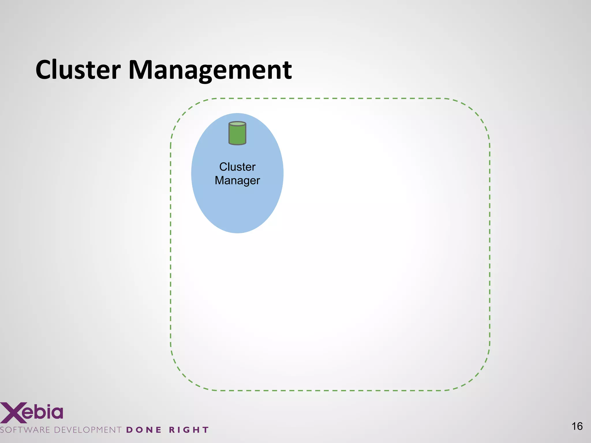 16
Cluster Management
Cluster
Manager
 