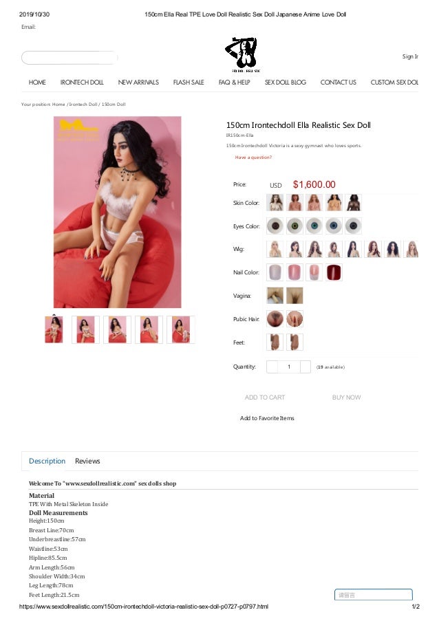 150cm Ella Real Tpe Love Doll Realistic Sex Doll Japanese Anime Love