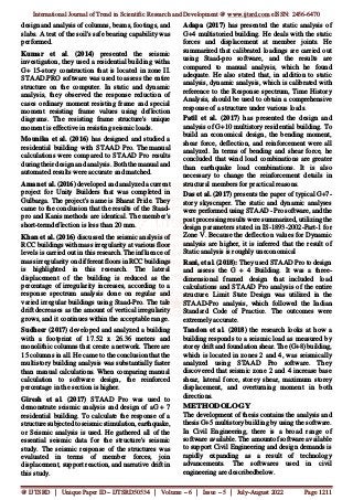 Design of Multi Storeyed Residential Building using STAAD.Pro