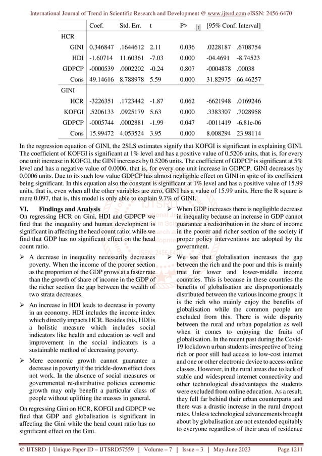 Globalisation and its Impact on Poverty and Inequality Case Study of ...