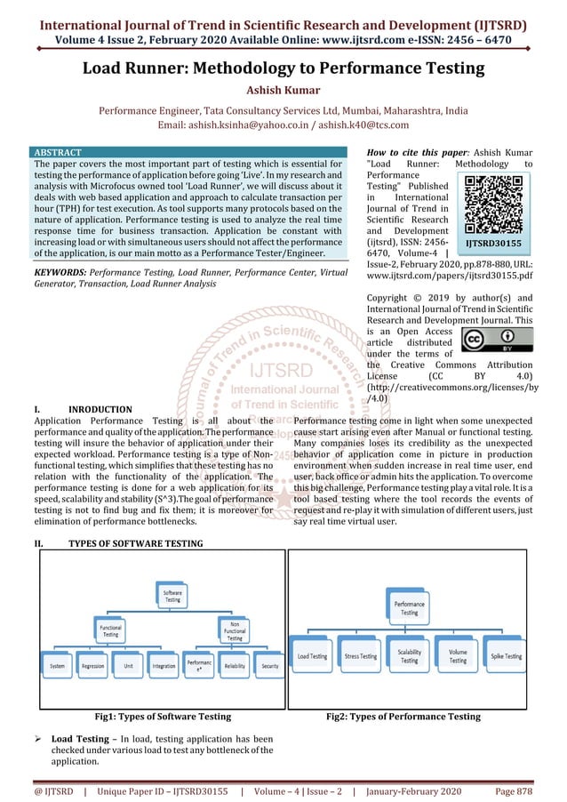 Load Runner Methodology to Performance Testing | PDF