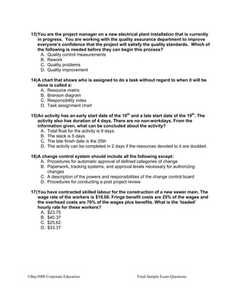 150 PMP Questions | PDF