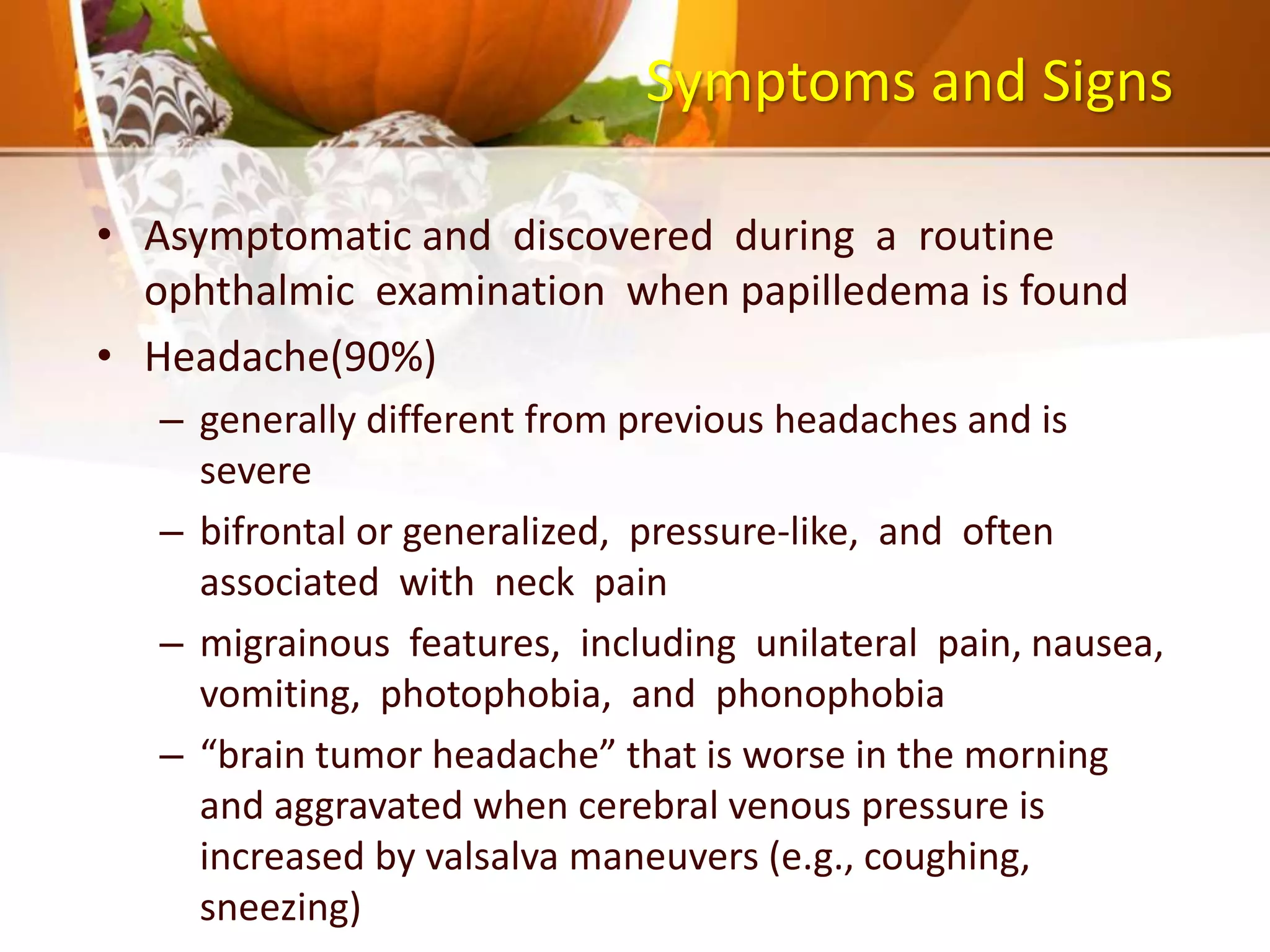 150 Pseudotumor cerebri | PPT