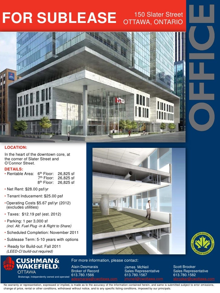 150 slater sublease flyer sublease flyer