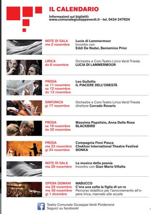 Programma di sala novembre 2011