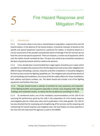 National Disaster Management Guidelines: Scaling, Type of Equipment and ...