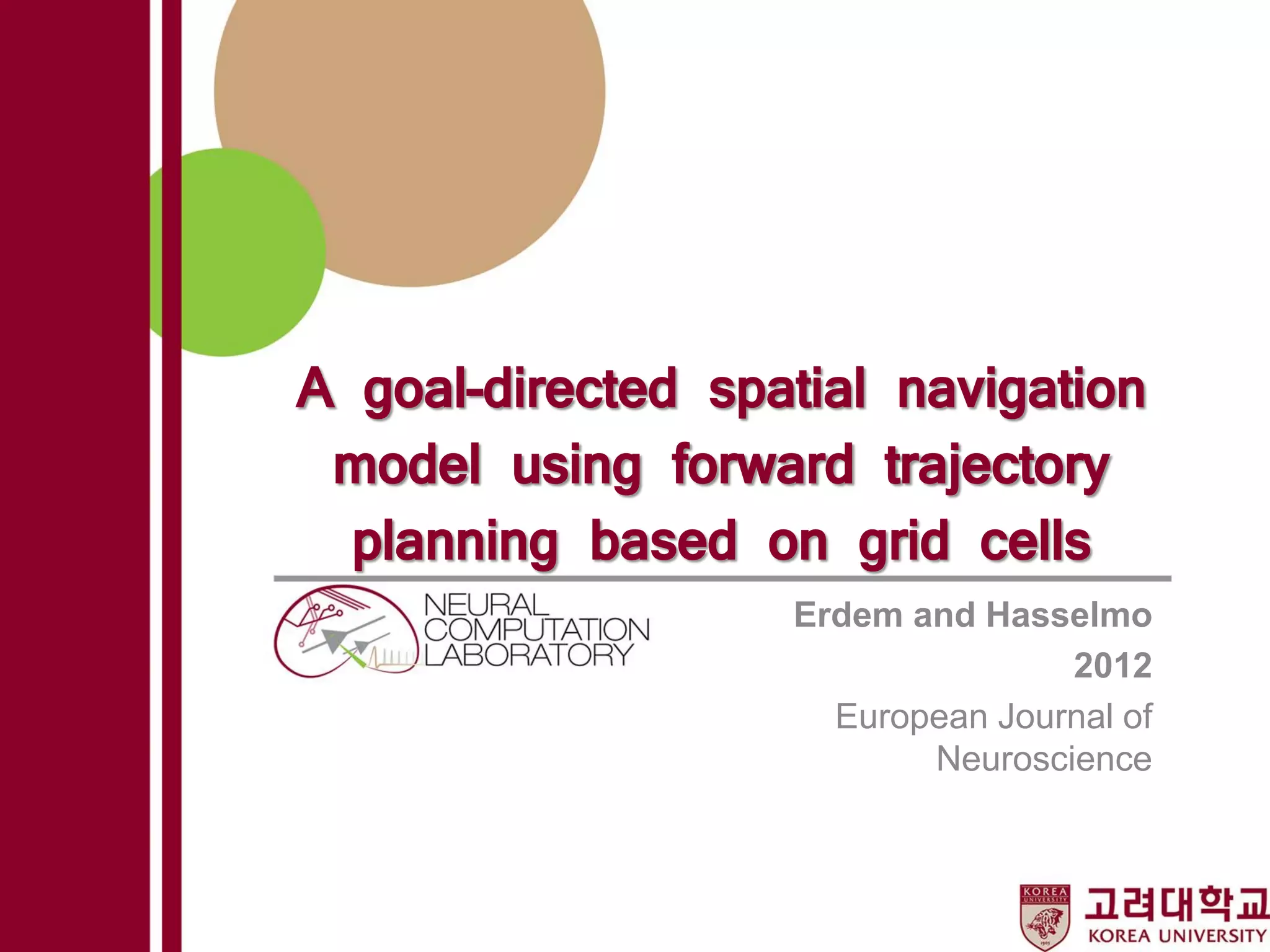 A goal-directed spatial navigation model using forward trajectory ...