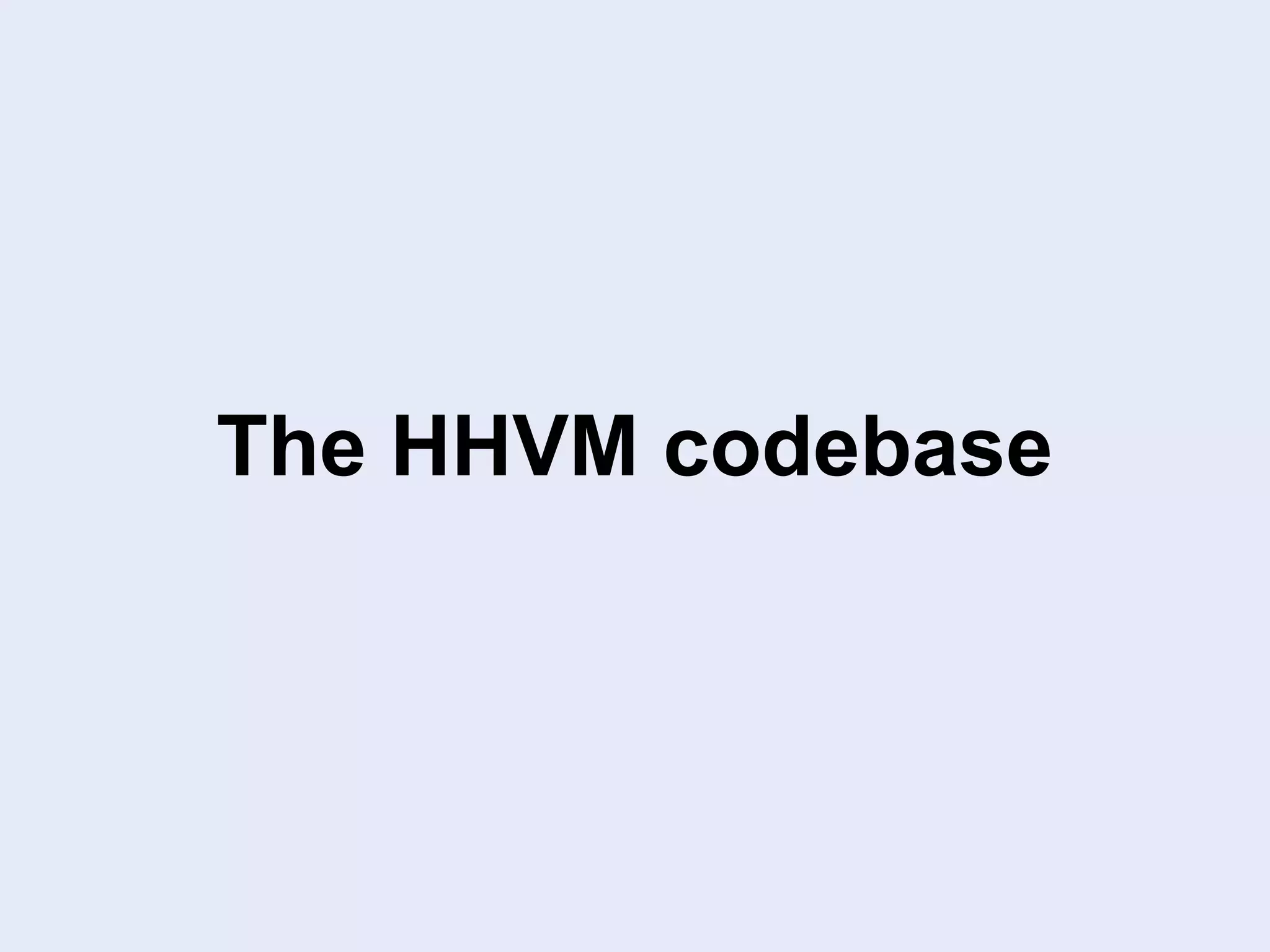The HHVM codebase
 