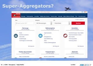 Super-Aggregators?
31 | ICMA - Disruptors| Katja Riefler © 2015
 