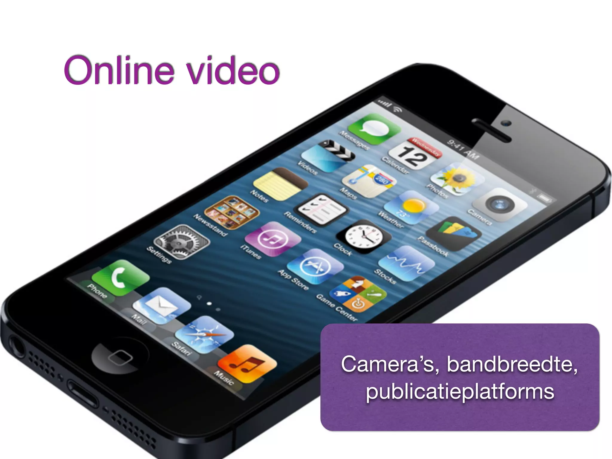 Waardoor
opgekomen?
Online video
Camera’s, bandbreedte,
publicatieplatforms
 