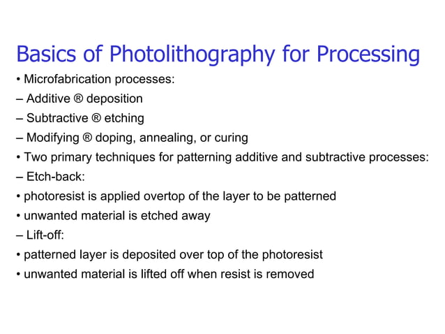 photolithography_a | PPT