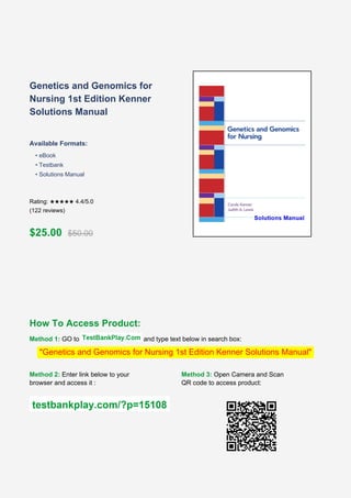 Comprehensive Guide to Genetics and Genomics for Nursing Professionals ...